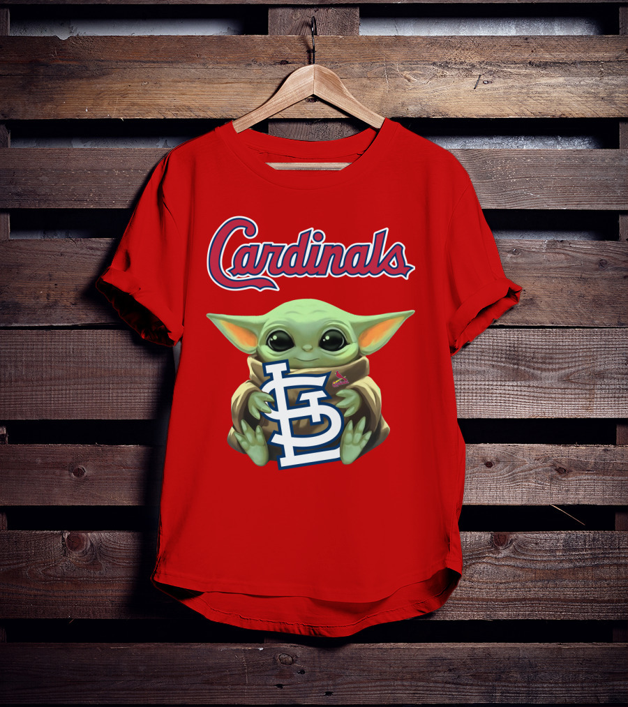 Cardinals Baby Yoda Holding St. Louis T-Shirt