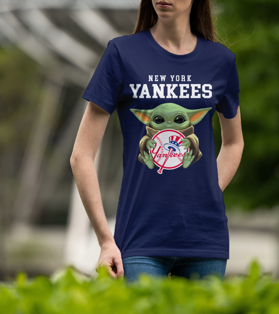 New York Yankees Baby Yoda Yankees T-Shirt