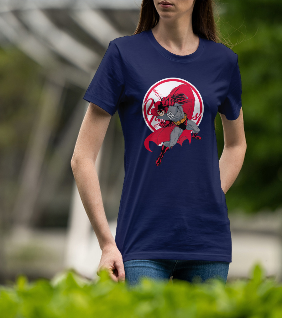 Batman Yankees Baseball Hero Iconic Mashup T-Shirt