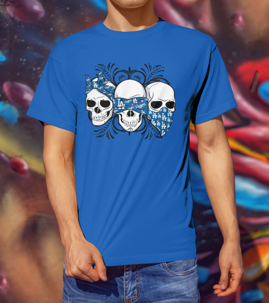 La Dodgers Skull Trio T-Shirt