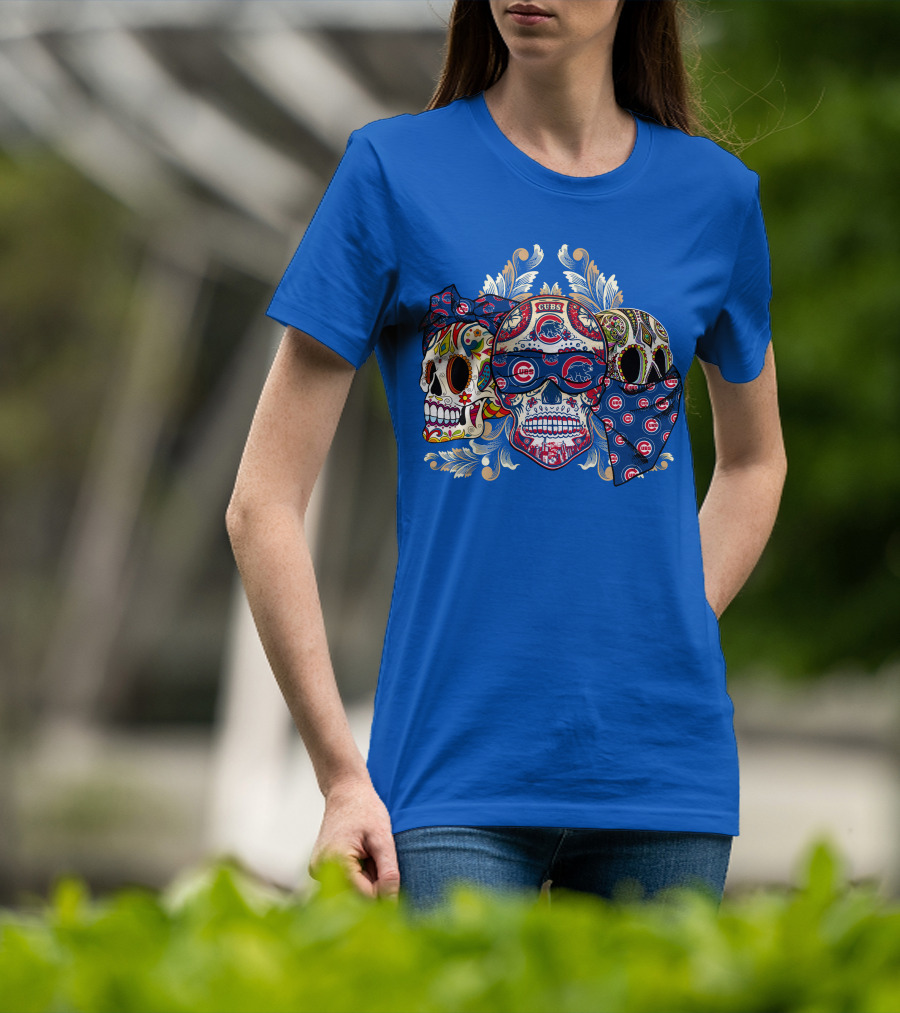Cubs Sugar Skull T-Shirt