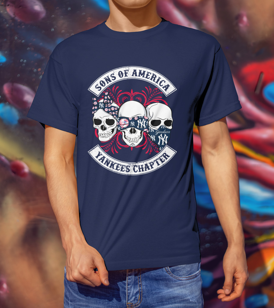 Sons Of America Yankees Chapter Skulls T-Shirt