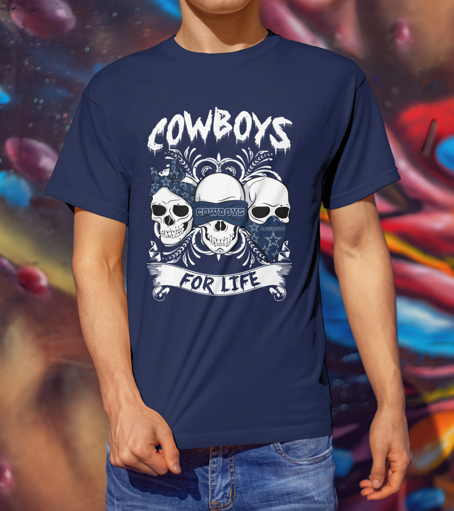 Cowboys For Life Skulls Bandana T-Shirt