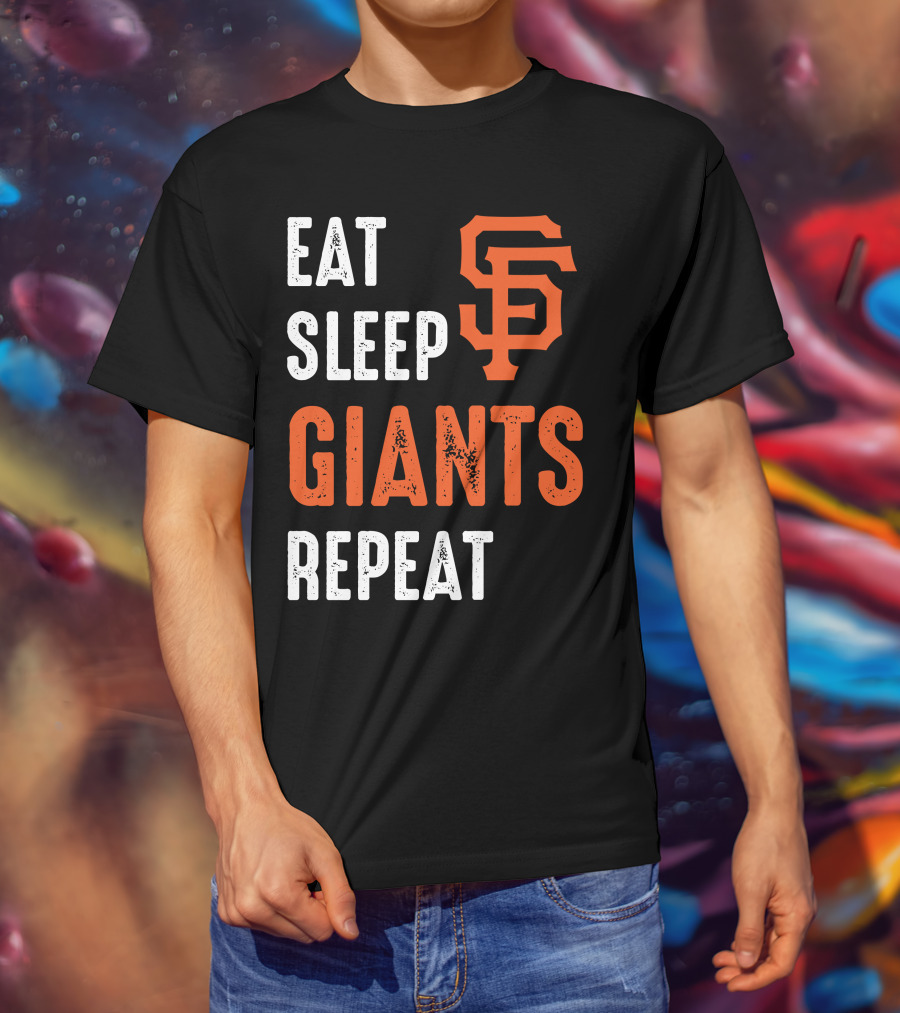 Eat Sleep Giants Repeat Sf T-Shirt
