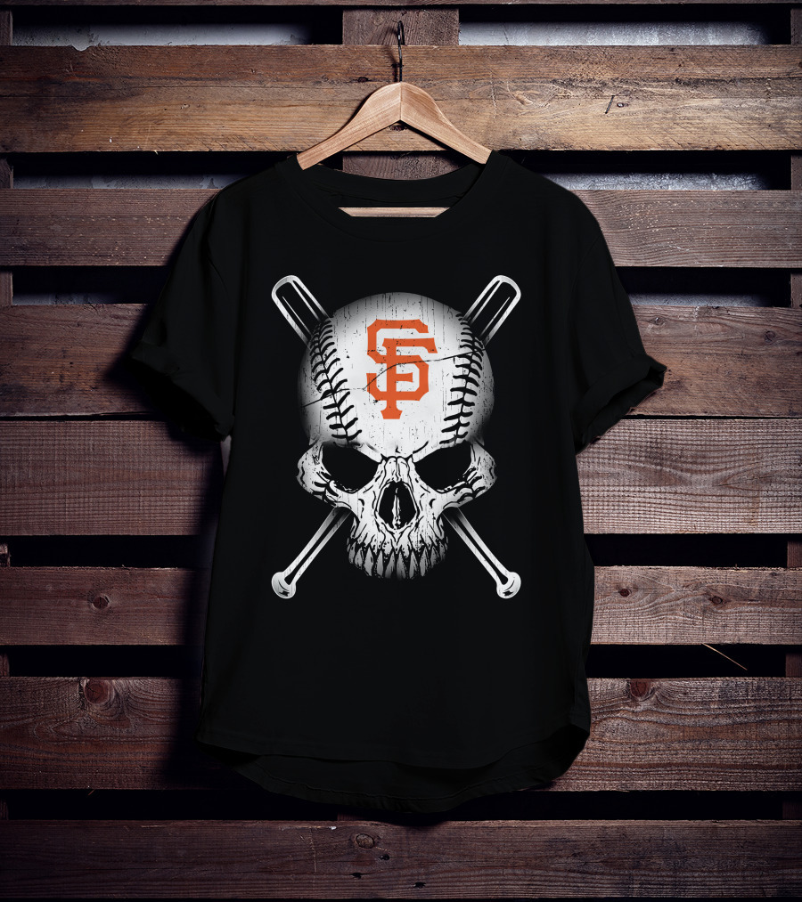 San Francisco Giants Skull Crossbones Baseball T-Shirt
