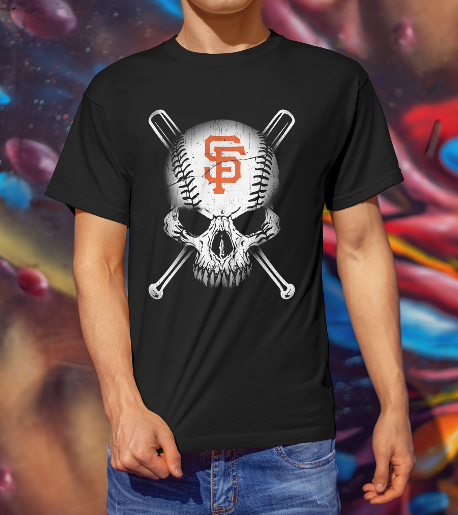 San Francisco Giants Skull Crossbones Baseball T-Shirt