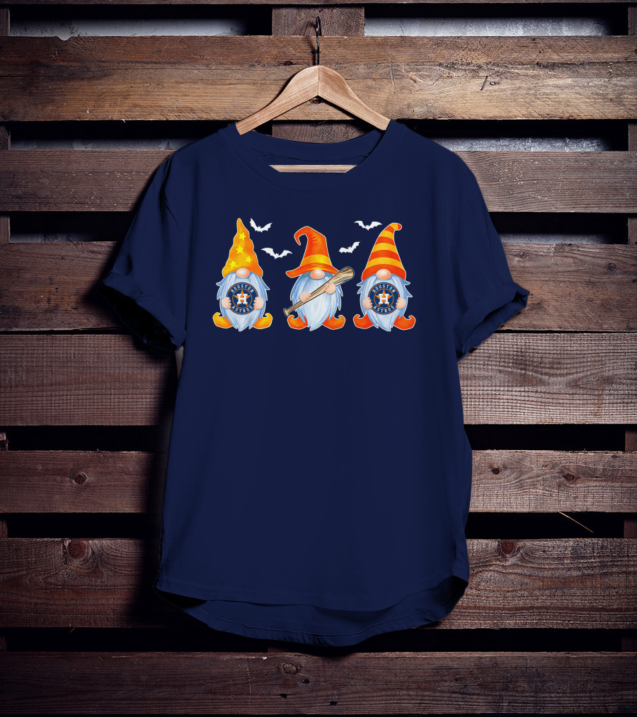 Houston Astros Halloween Gnome Trio T-Shirt