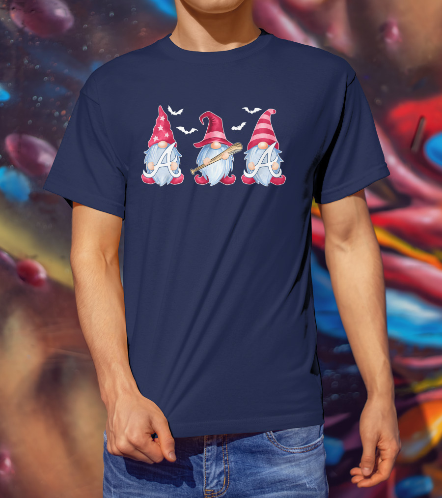Magical Bat-Wielding Gnomes With A And Stars T-Shirt