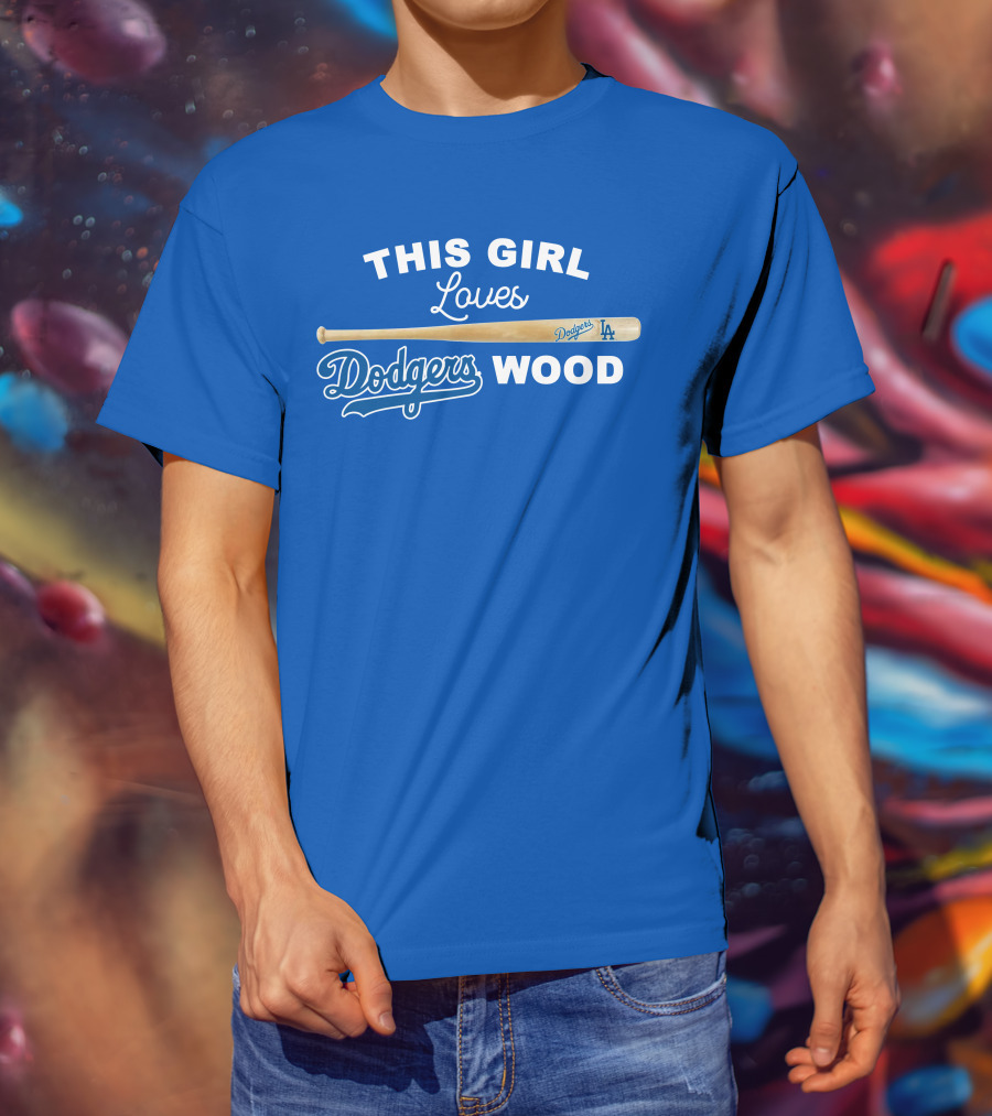This Girl Loves Dodgers Wood T-Shirt