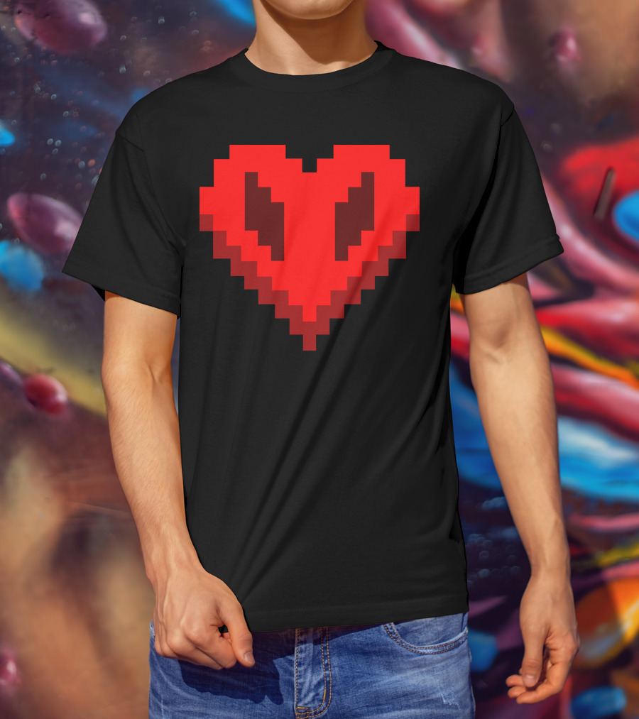 Philza Name Pixelated Heart T-Shirt