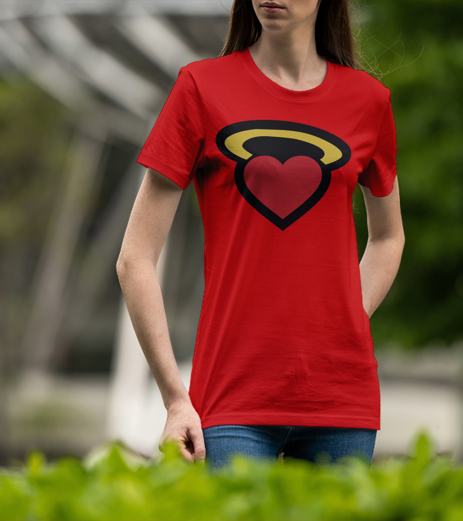 Poppin Store Miami Heat Heart Halo T-Shirt