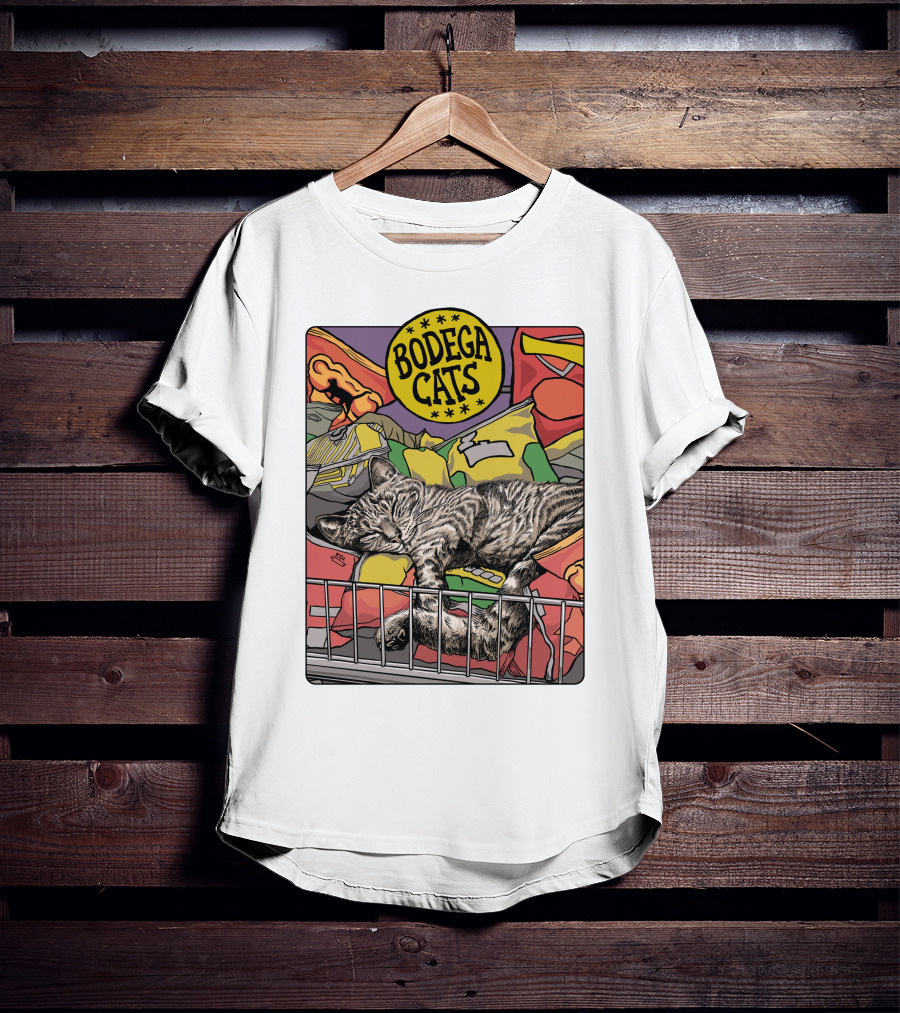 Bodega Cats Chips Grocery Aisle Nap T-Shirt