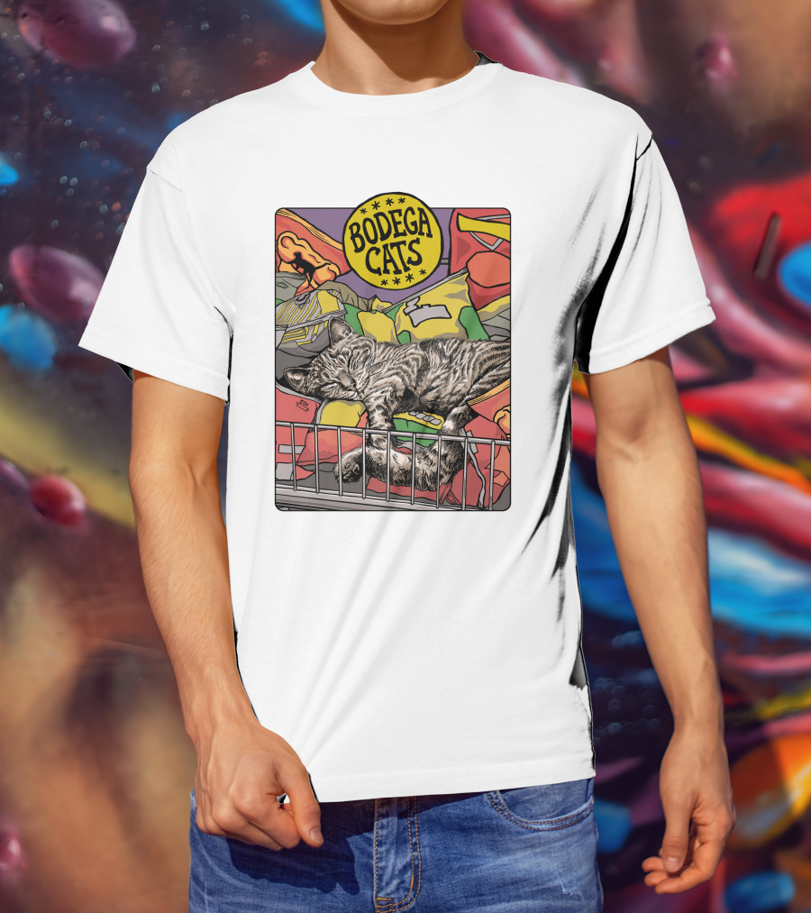 Bodega Cats Chips Grocery Aisle Nap T-Shirt