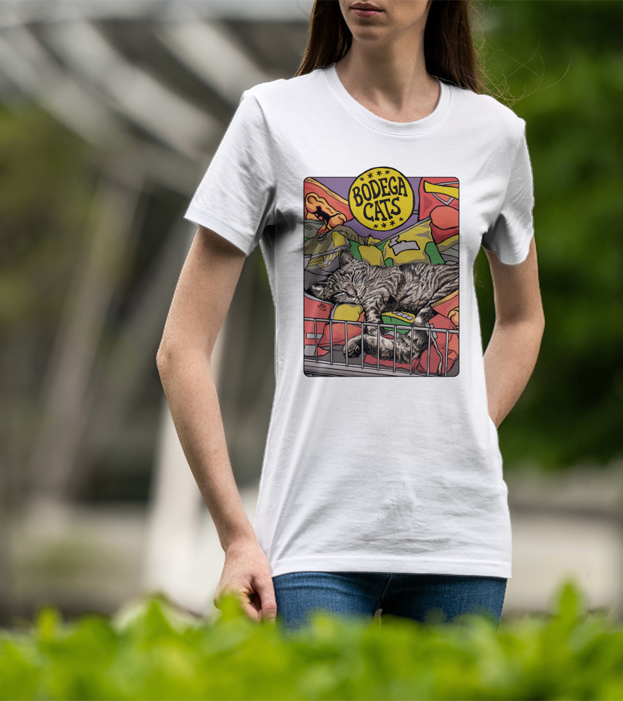 Bodega Cats Chips Grocery Aisle Nap T-Shirt
