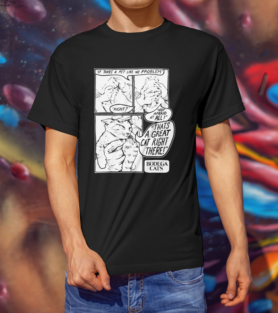 Bodega Cats That's A Great Cat Right There Comic Strip T-Shirt