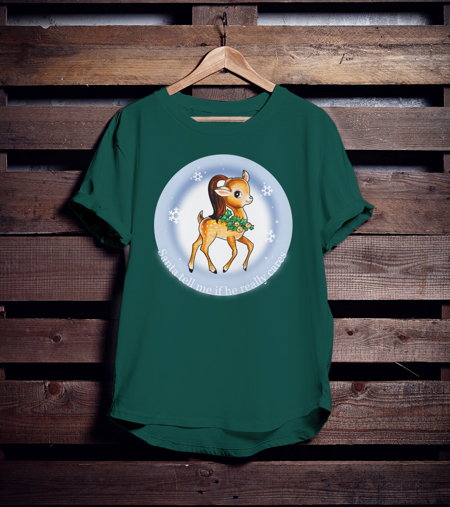 Santa Tell Me If He Really Cares Ariana Grande Merch T-Shirt