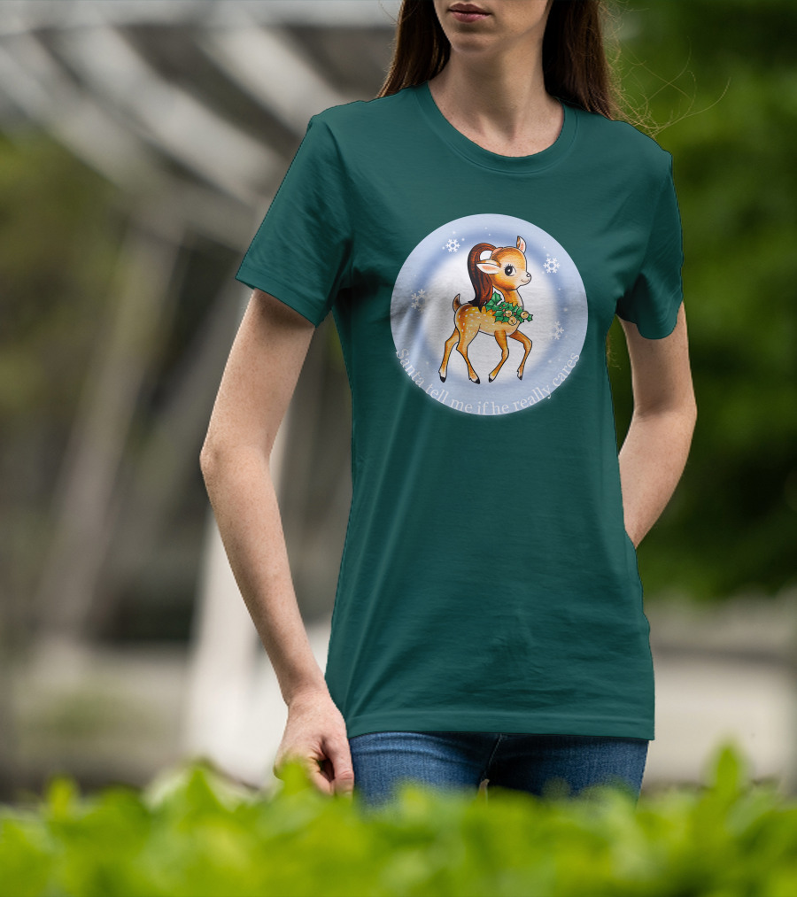 Santa Tell Me If He Really Cares Ariana Grande Merch T-Shirt