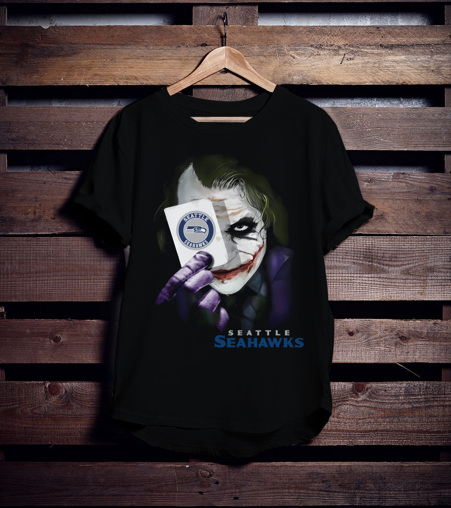 Seattle Seahawks Joker Playing Card T-Shirt