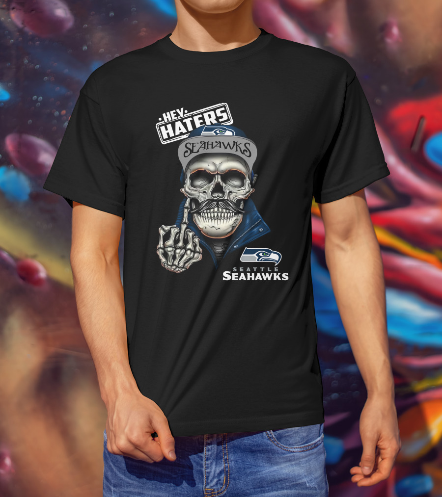 Seattle Seahawks Hey Haters Skeleton T-Shirt