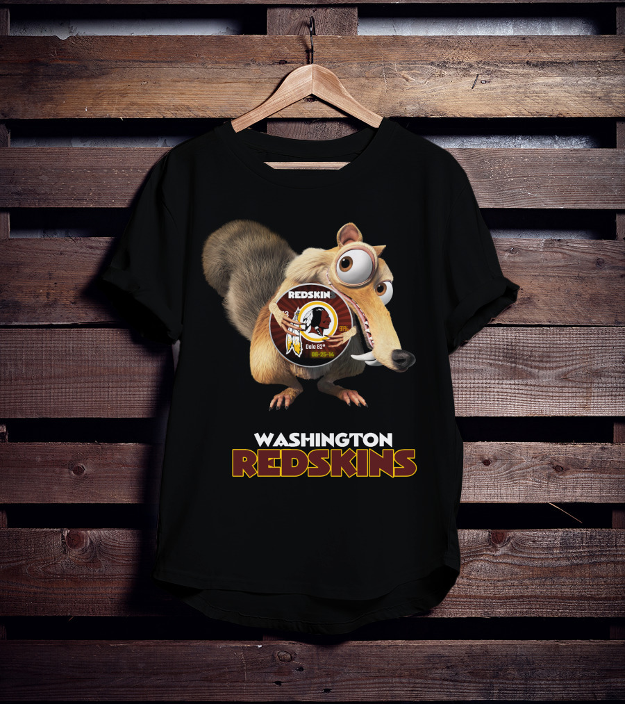 Washington Redskins Redskin 05 Ice Age Squirrel T-Shirt