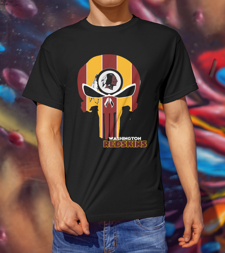 Washington Redskins Punisher Skull T-Shirt
