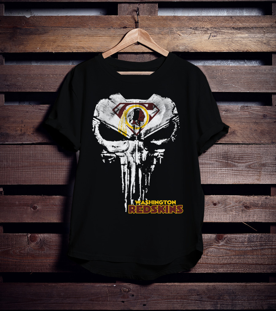Washington Redskins Superman Punisher T-Shirt