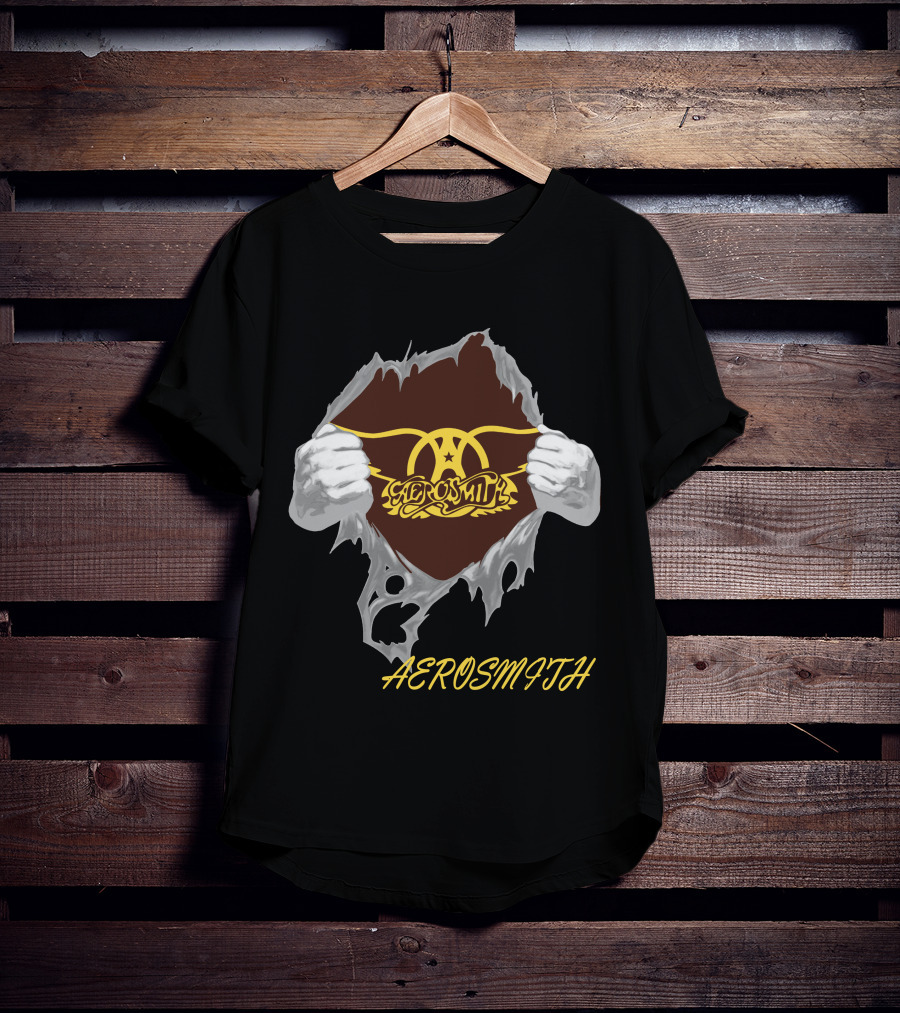 Aerosmith Logo Ripped T-Shirt