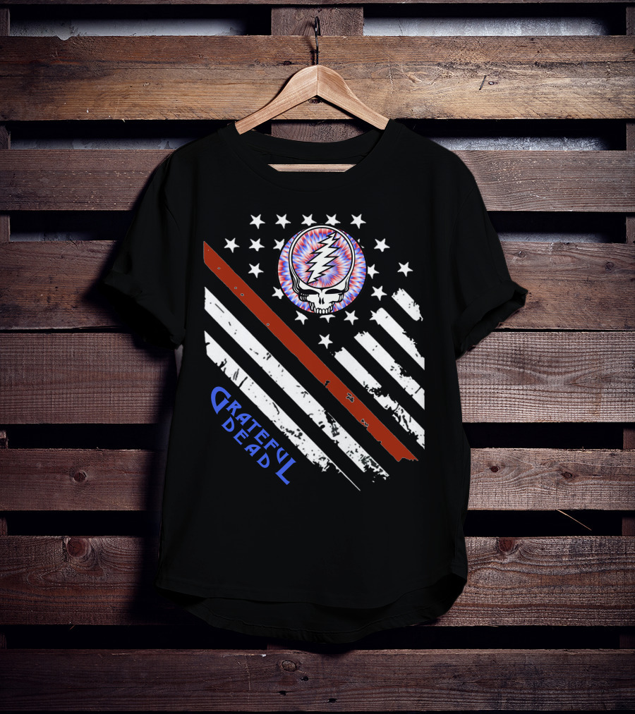 Grateful Dead Steal Your Face Stars And Stripes American Flag T-Shirt