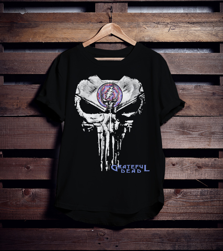 Grateful Dead Steal Your Face Punisher Skull Fusion T-Shirt