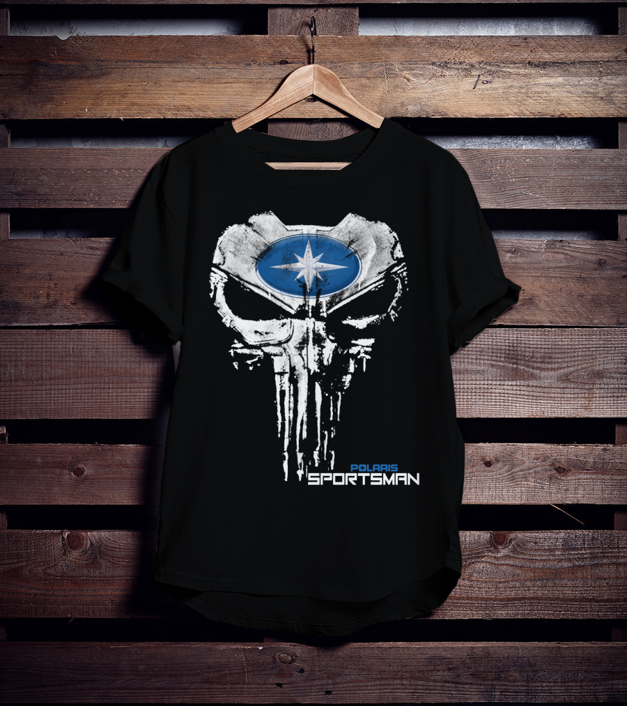 Polaris Sportsman Iconic Skull Emblem With Star Symbol T-Shirt