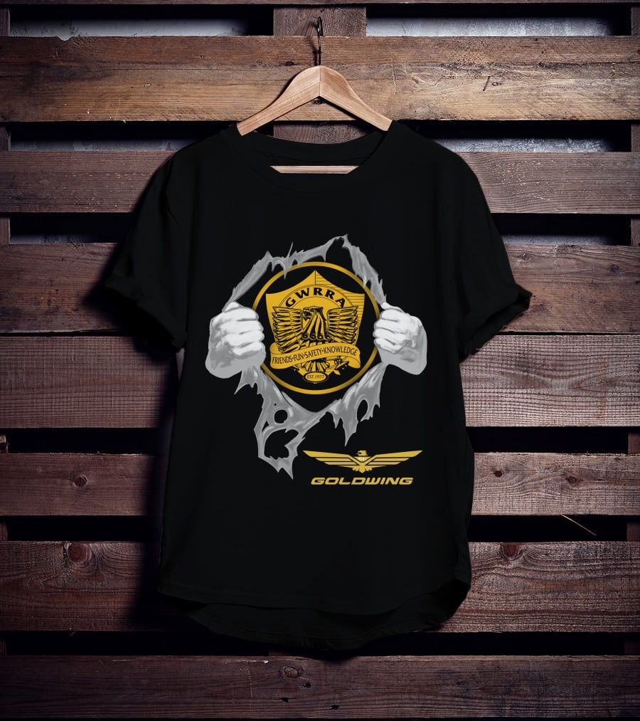 Gwrra Goldwing Friends Fun Safety Knowledge Est. 1977 Eagle T-Shirt