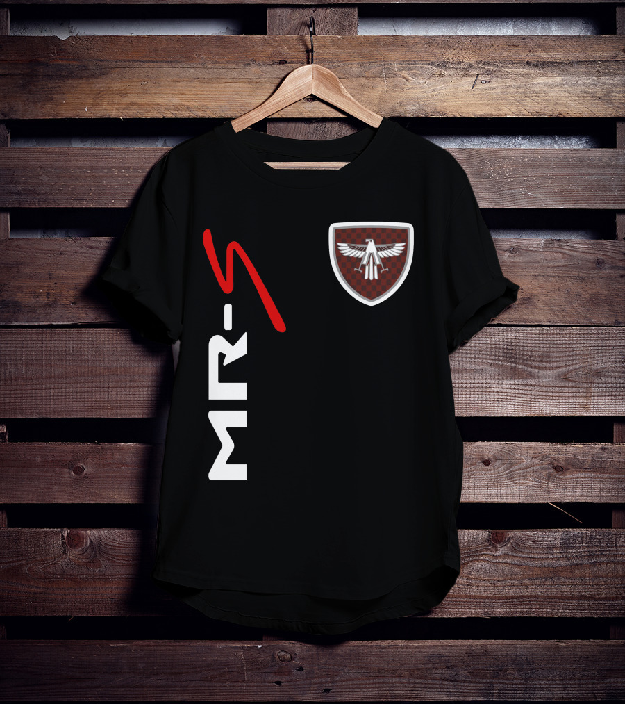 Mr-S Toyota Racing Logo With Red Stylized Text And Eagle Badge T-Shirt