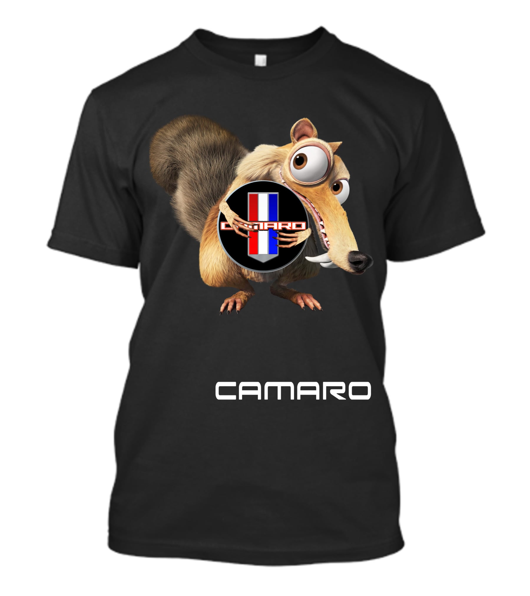 Camaro 08 Ice Age Scrat Character Motif T-Shirt