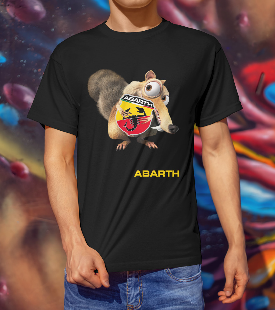 Abarth Ice Age Scrat Holding Scorpion T-Shirt