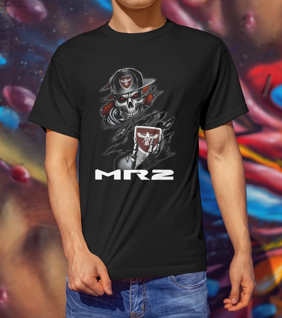 Mr2 Grim Reaper Skull With Shield T-Shirt