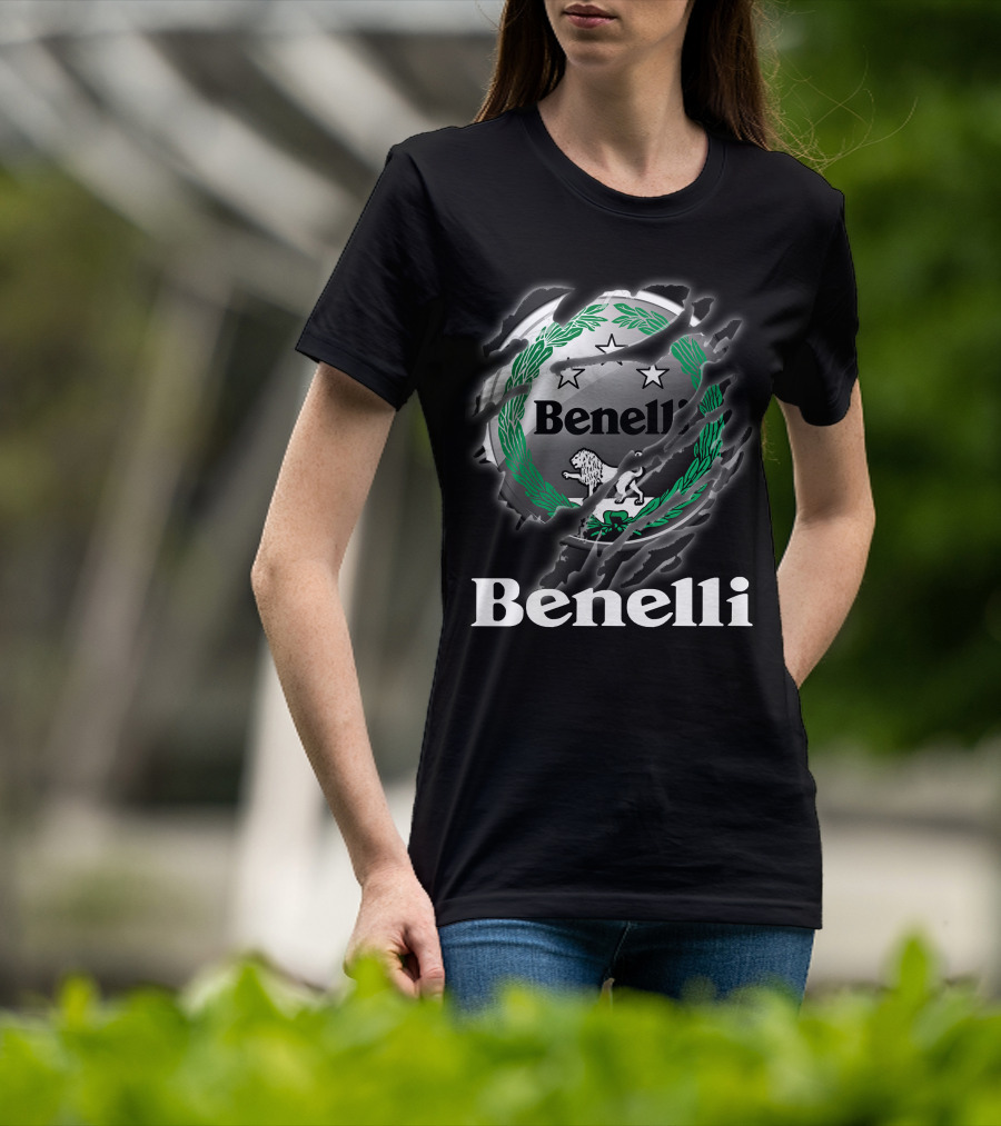 Benelli Logo With Stars And Lion T-Shirt