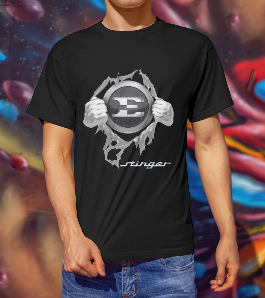 Stinger E Logo Emblem With Torn Surface T-Shirt