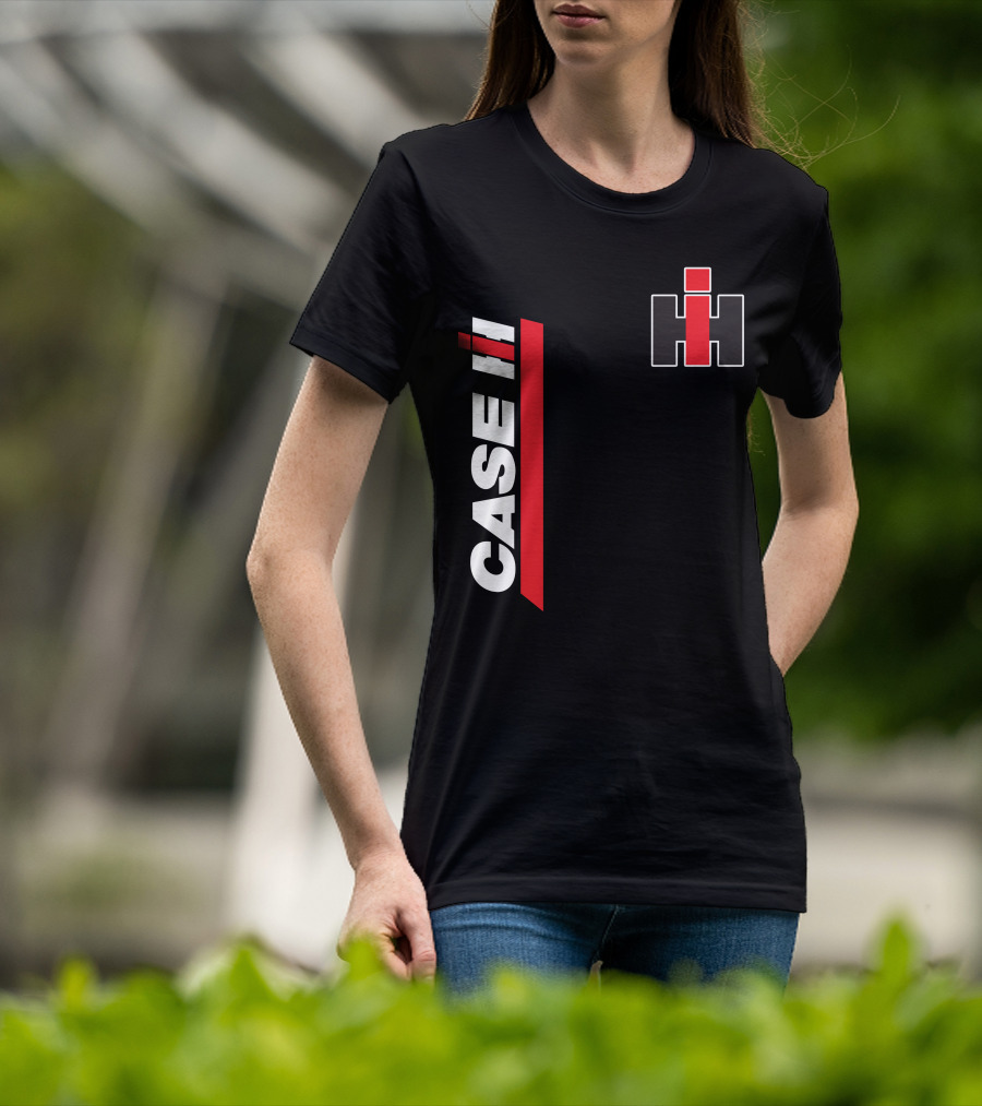 Case Ih Tractor Logo Black And Red T-Shirt