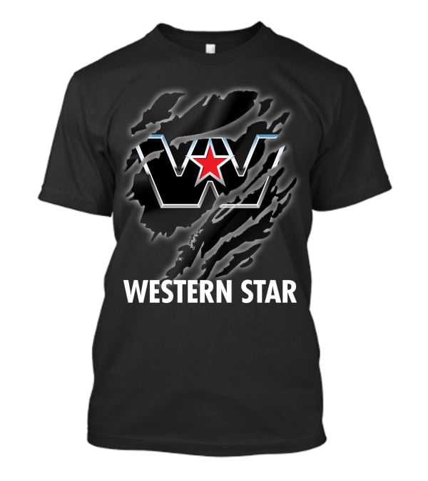 Western Star W Logo Red Star Claw Marks T-Shirt