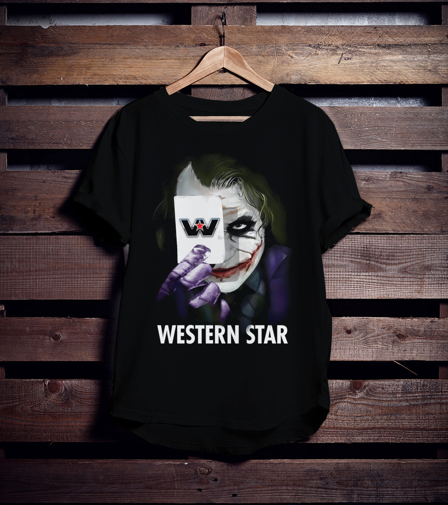 Western Star Joker Card Face With W Symbol T-Shirt