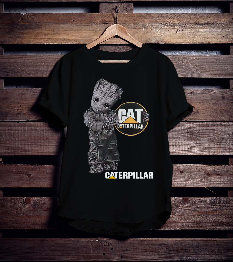 Groot Image With Cat Caterpillar Logo Elements T-Shirt