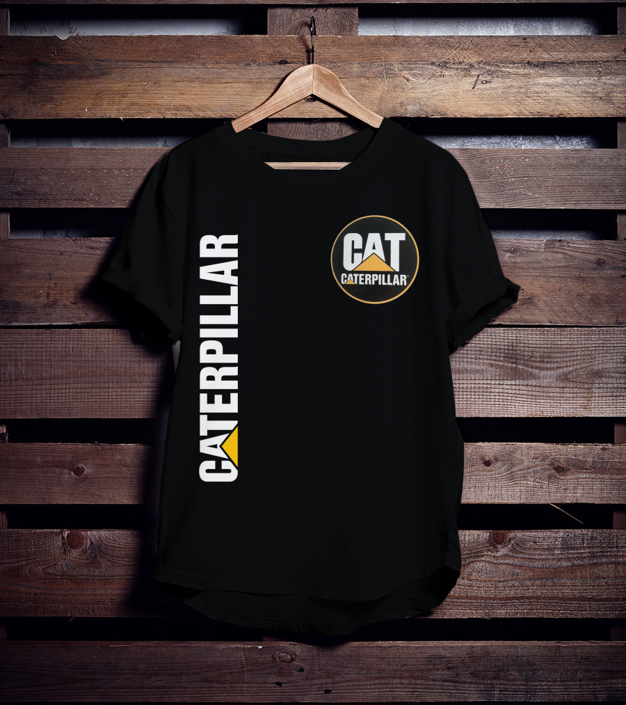 Caterpillar Cat Logo With Triangle T-Shirt
