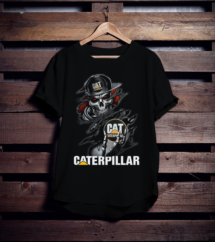 Caterpillar Cat Skeleton T-Shirt