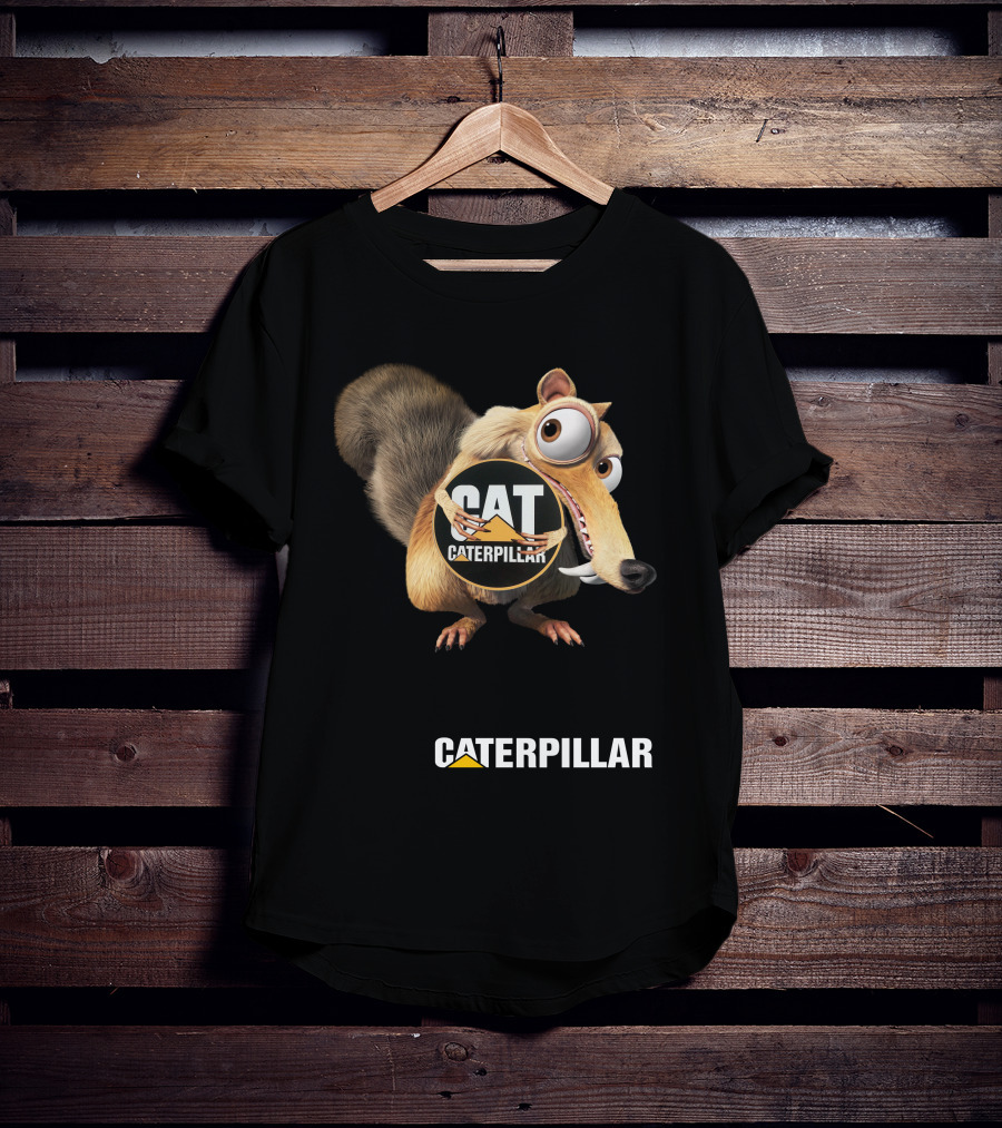Caterpillar Cat Ice Age Scrat T-Shirt