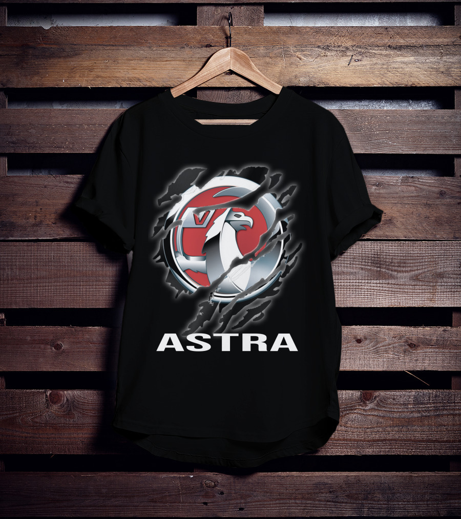 Astra Vauxhall Logo Claw Scratch T-Shirt