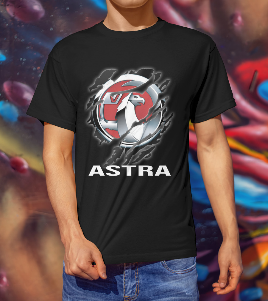 Astra Vauxhall Logo Claw Scratch T-Shirt