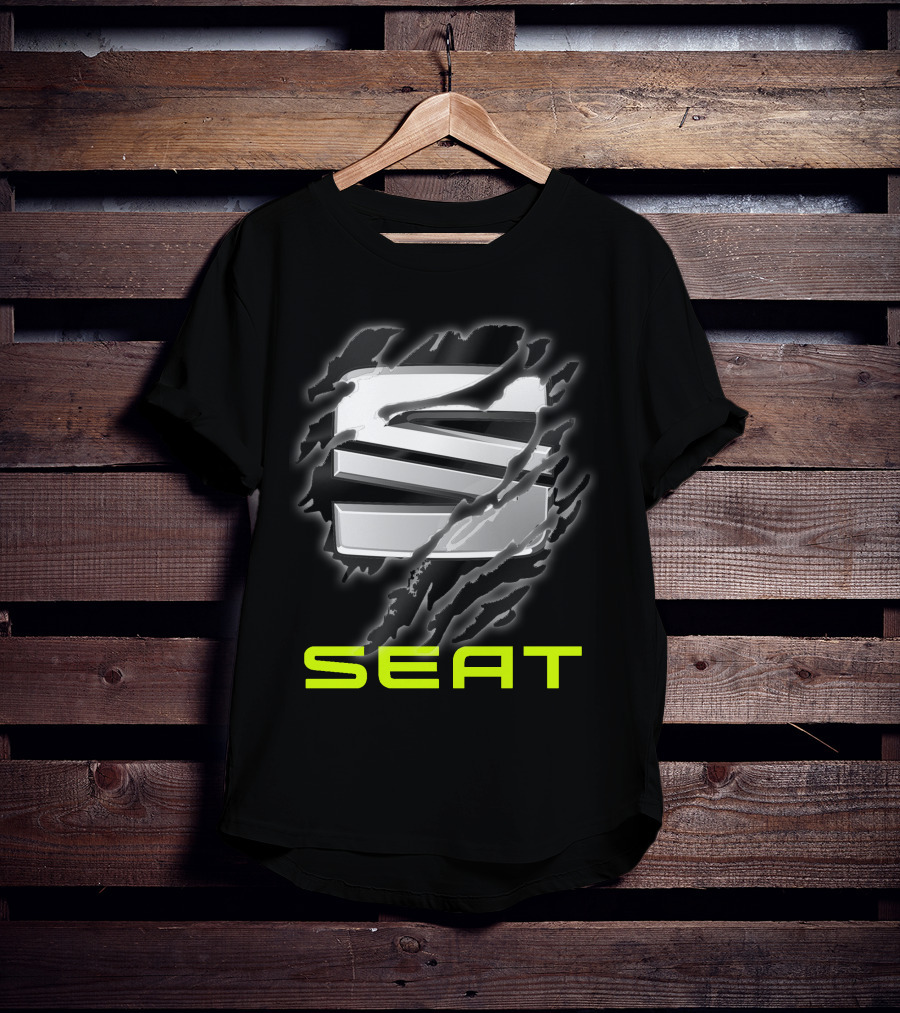 Seat Logo Metallic Claw Marks T-Shirt