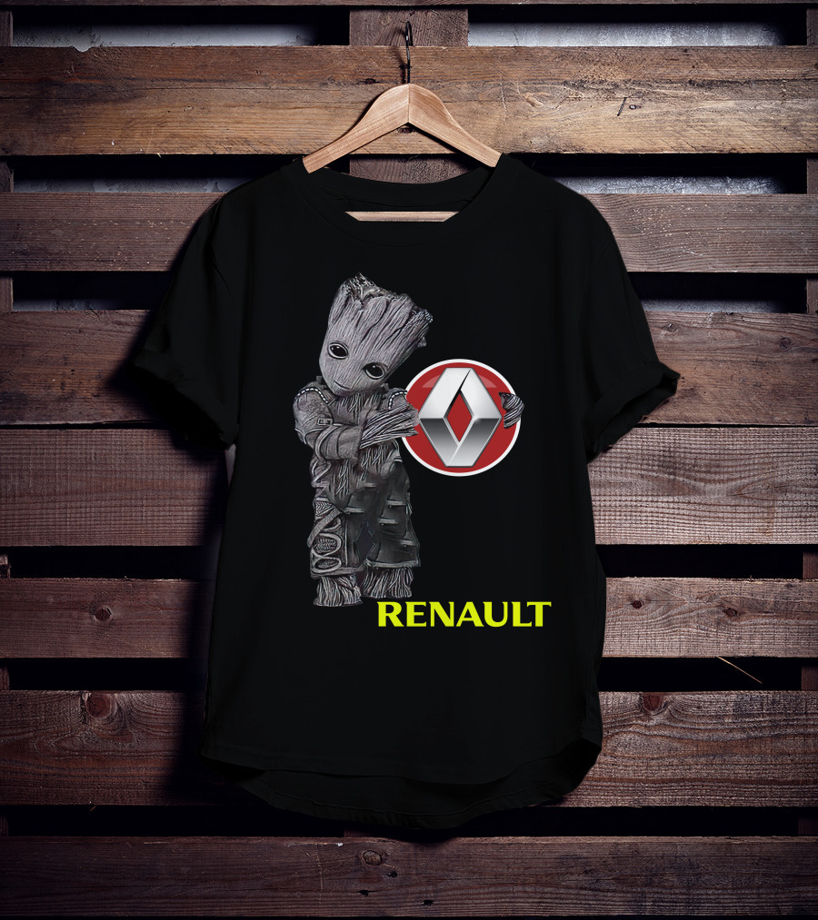 Renault Groot Iconic Tree Character With Car T-Shirt