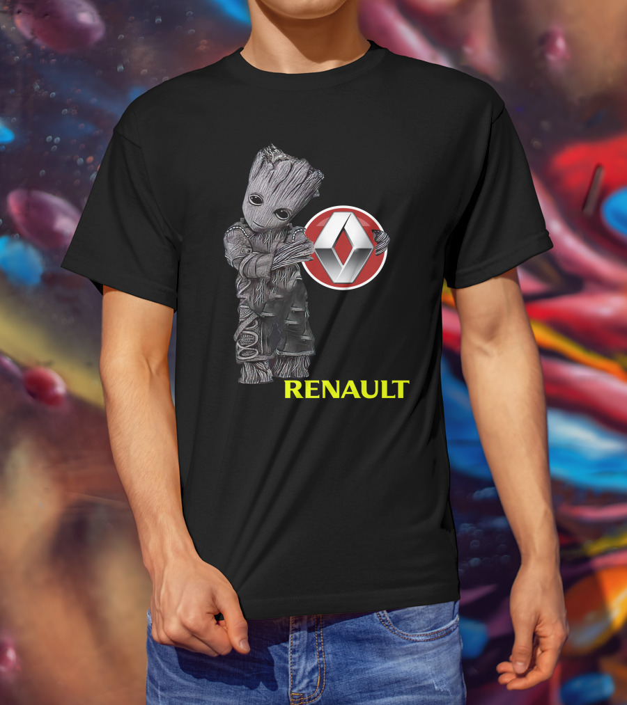 Renault Groot Iconic Tree Character With Car T-Shirt