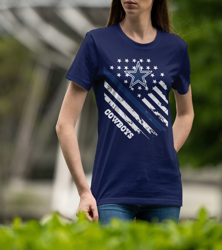 Cowboys Star And Stripes Vintage Americana T-Shirt